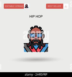 Einfaches Vektor-Symbol für Hip-Hop. Stock Vektor