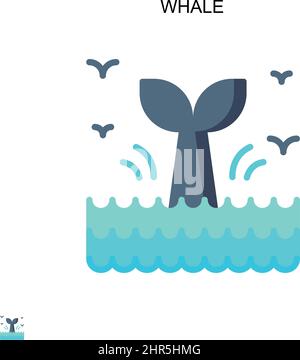 Einfaches Vektor-Symbol für Wale. Illustration Symbol Design-Vorlage für Web mobile UI-Element. Stock Vektor