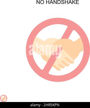 Kein Handshake einfaches Vektorsymbol. Illustration Symbol Design-Vorlage für Web mobile UI-Element. Stock Vektor