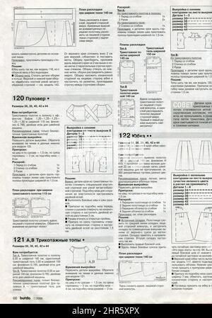 Das Innere der russischen Zeitschrift 'Burda' 07/2006. Stockfoto