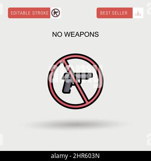 Keine Waffen einfaches Vektor-Symbol. Stock Vektor