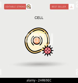 Einfaches Vektor-Symbol der Zelle. Stock Vektor