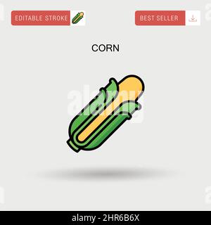 Einfaches Vektorsymbol Mais. Stock Vektor