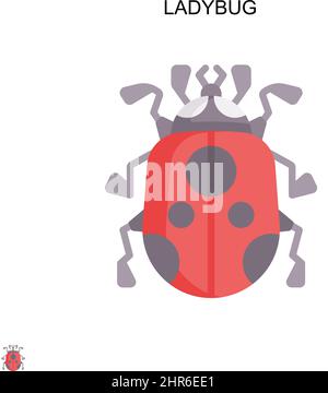 Ladybug einfaches Vektorsymbol. Illustration Symbol Design-Vorlage für Web mobile UI-Element. Stock Vektor