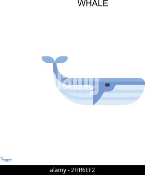 Einfaches Vektor-Symbol für Wale. Illustration Symbol Design-Vorlage für Web mobile UI-Element. Stock Vektor