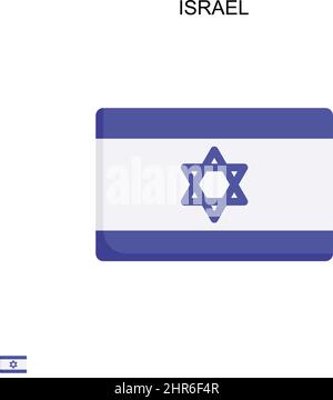 Israel einfaches Vektor-Symbol. Illustration Symbol Design-Vorlage für Web mobile UI-Element. Stock Vektor