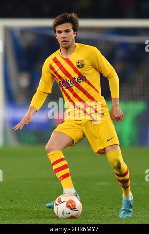 Napoli, Italien. 24.. Februar 2022. Gavi ( FC Barcellona) in Aktion während des Spiels der UEFA Europa League zwischen SSC Napoli und FC Barcellona im Stadio Diego Armando Maradona Endstand: 2-4 (Bildnachweis: © Agostino Gemito/Pacific Press via ZUMA Press Wire) Stockfoto