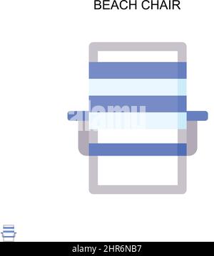 Strandstuhl einfaches Vektor-Symbol. Illustration Symbol Design-Vorlage für Web mobile UI-Element. Stock Vektor