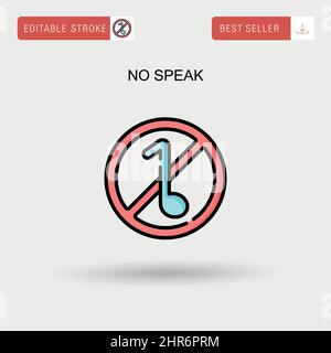 Kein einfaches Vektorsymbol sprechen. Stock Vektor