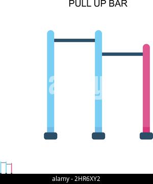 Einfaches Vektorsymbol für die Pull-up-Leiste. Illustration Symbol Design-Vorlage für Web mobile UI-Element. Stock Vektor