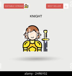 Einfaches Vektorsymbol „Knight“. Stock Vektor