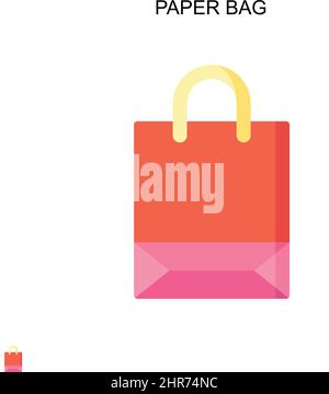 Einfaches Vektorsymbol für Papiertüte. Illustration Symbol Design-Vorlage für Web mobile UI-Element. Stock Vektor