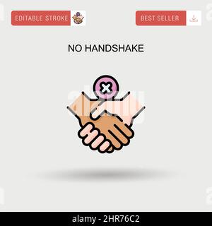 Kein Handshake einfaches Vektorsymbol. Stock Vektor