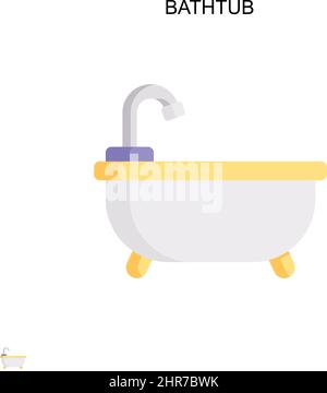 Einfaches Vektor-Symbol für die Badewanne. Illustration Symbol Design-Vorlage für Web mobile UI-Element. Stock Vektor