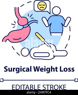 Symbol für ein chirurgisches Gewichtsverlust-Konzept Stock Vektor