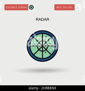 Radar Simple Vector-Symbol. Stock Vektor