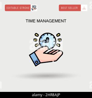 Einfaches Vektorsymbol für Zeitmanagement. Stock Vektor