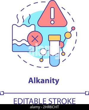 Symbol für das Konzept der Alkalinität Stock Vektor