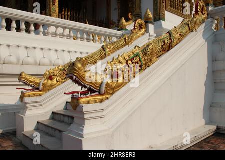 buddhistischer Tempel in luang prabang in laos Stockfoto