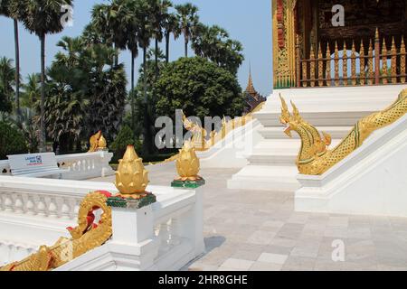 buddhistischer Tempel in luang prabang in laos Stockfoto