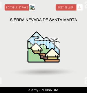 Sierra nevada de santa marta einfaches Vektor-Symbol. Stock Vektor