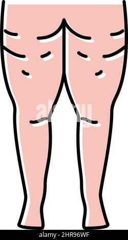 Cellulite Problem Farbe Symbol Vektor Illustration Stock Vektor