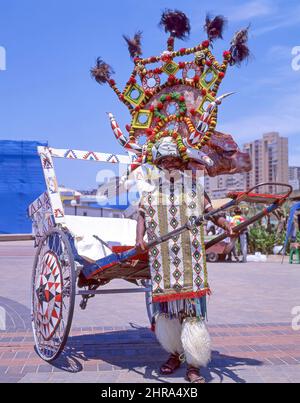 Zulu-Rikscha-Puller, Durban, Provinz KwaZulu-Natal, Südafrika Stockfoto