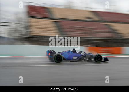 Barcelona, Spanien. 25.. Februar 2022. 25.. Februar 2022, Circuit de Catalunya, Barcelona, Formel-1-Testfahrten 2022 in Barcelona, auf dem Bild Nichola Latifi (CAN), Williams Racing Credit: dpa picture Alliance/Alamy Live News Stockfoto