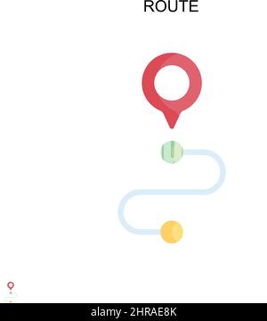Einfaches Vektorsymbol für Routen. Illustration Symbol Design-Vorlage für Web mobile UI-Element. Stock Vektor