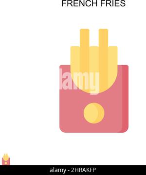 Einfaches Vektorsymbol für Pommes Frites. Illustration Symbol Design-Vorlage für Web mobile UI-Element. Stock Vektor