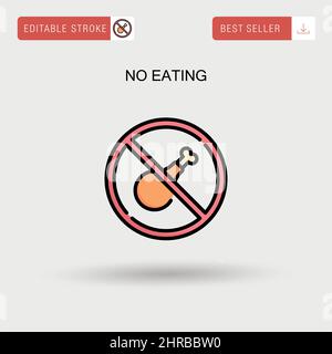 Kein Essen einfaches Vektor-Symbol. Stock Vektor