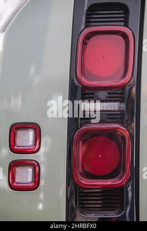Nahaufnahme eines modernen Auto-Heckleuchten. Stockfoto