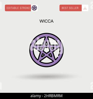 Einfaches Vektorsymbol von Wicca. Stock Vektor