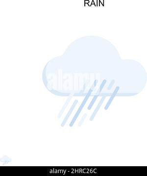 Einfaches Vektorsymbol „Rain“. Illustration Symbol Design-Vorlage für Web mobile UI-Element. Stock Vektor