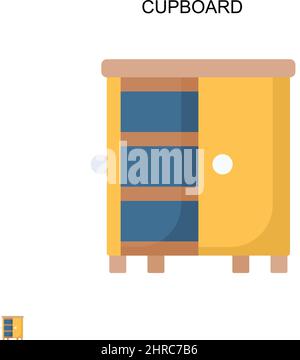 Einfaches Vektorsymbol „Schrank“. Illustration Symbol Design-Vorlage für Web mobile UI-Element. Stock Vektor