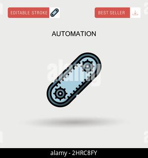 Automatisierung einfaches Vektorsymbol. Stock Vektor
