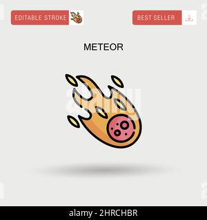 Meteor einfaches Vektorsymbol. Stock Vektor