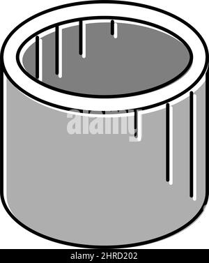 Well Ringe konkrete Farbe Symbol Vektor Illustration Stock Vektor