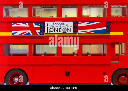 Lego London Bus Stockfoto