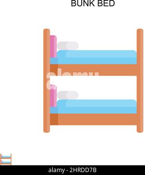 Einfaches Vektor-Symbol für Etagenbett. Illustration Symbol Design-Vorlage für Web mobile UI-Element. Stock Vektor