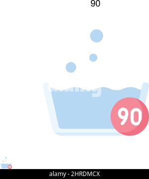 90 einfaches Vektorsymbol. Illustration Symbol Design-Vorlage für Web mobile UI-Element. Stock Vektor