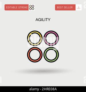 Einfaches Vektorsymbol „Agilität“. Stock Vektor