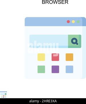 Einfaches Vektorsymbol für den Browser. Illustration Symbol Design-Vorlage für Web mobile UI-Element. Stock Vektor