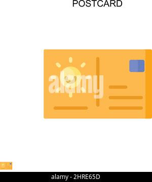 Einfaches Vektorsymbol für Postkarten. Illustration Symbol Design-Vorlage für Web mobile UI-Element. Stock Vektor