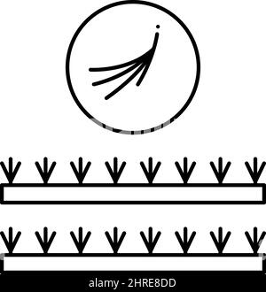 Darstellung des Symbols für falsche Wimpern Stock Vektor