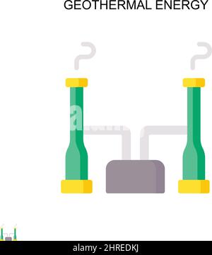 Einfaches Vektorsymbol für geothermische Energie. Illustration Symbol Design-Vorlage für Web mobile UI-Element. Stock Vektor