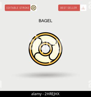 Bagel einfaches Vektorsymbol. Stock Vektor