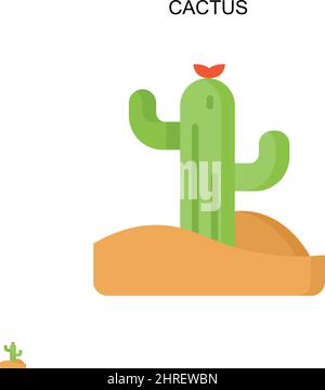Einfaches Vektor-Symbol für Kaktus. Illustration Symbol Design-Vorlage für Web mobile UI-Element. Stock Vektor