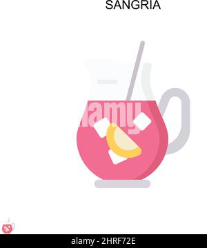 Einfaches Vektorsymbol für Sangria. Illustration Symbol Design-Vorlage für Web mobile UI-Element. Stock Vektor