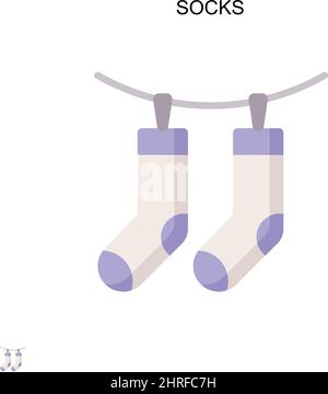 Einfaches Vektor-Symbol für Socken. Illustration Symbol Design-Vorlage für Web mobile UI-Element. Stock Vektor